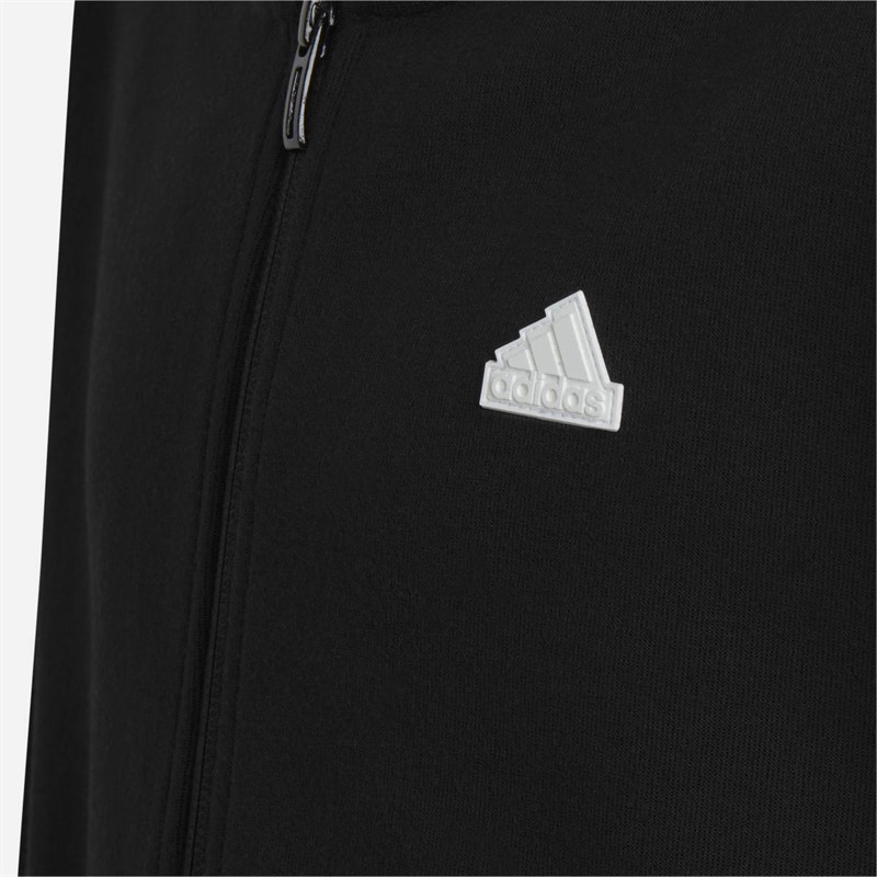 adidas Junior Future Icons 3 Stripes Full Zip Hoodie Black/White
