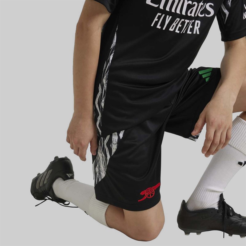 adidas Junior Boys AFC Arsenal FC 24/25 Away Shorts Black