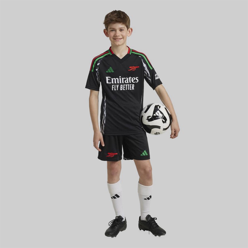adidas Junior Boys AFC Arsenal FC 24/25 Away Shorts Black