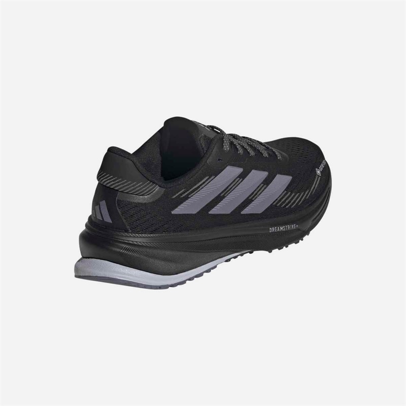 adidas Womens Supernova Rise Gore-Tex Waterproof Neutral Running Shoes Core Black/Preloved Violet/Carbon