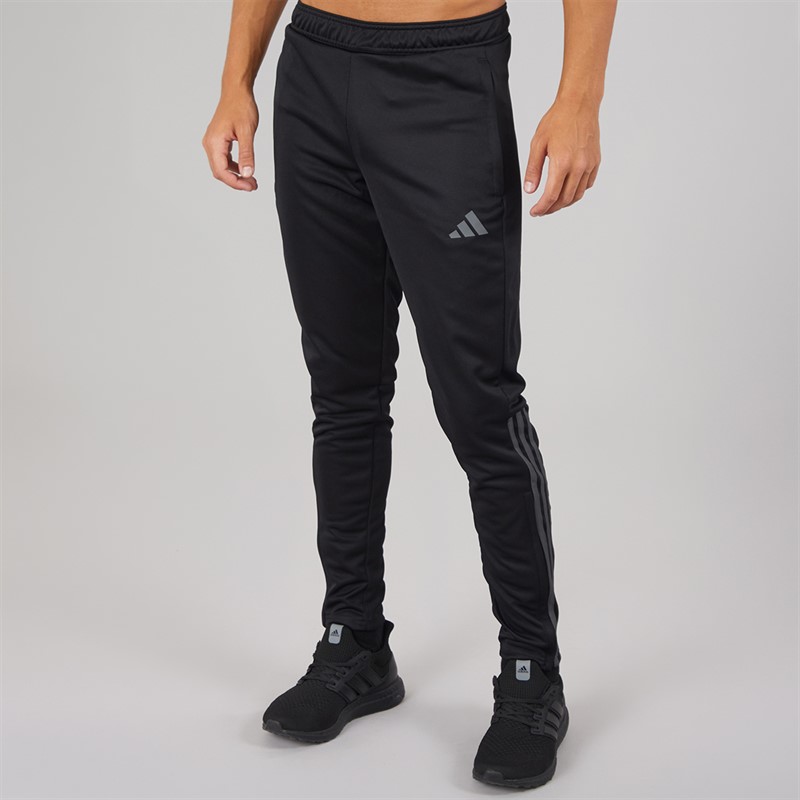 adidas Mens Aeroready Sereno Cut 3-Stripes Tapered Track Pants Black/Grey Six