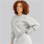 adidas Womens All SZN Fleece Loose Fit Sweatshirt Medium Grey Heather