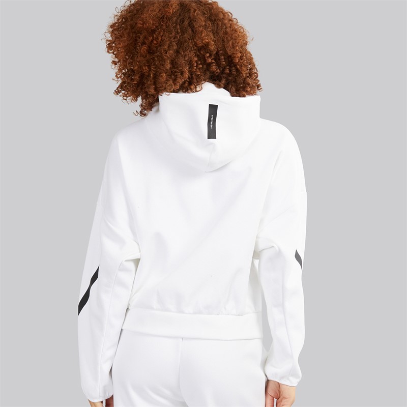 adidas Womens Z.N.E Full Zip Hoodie White
