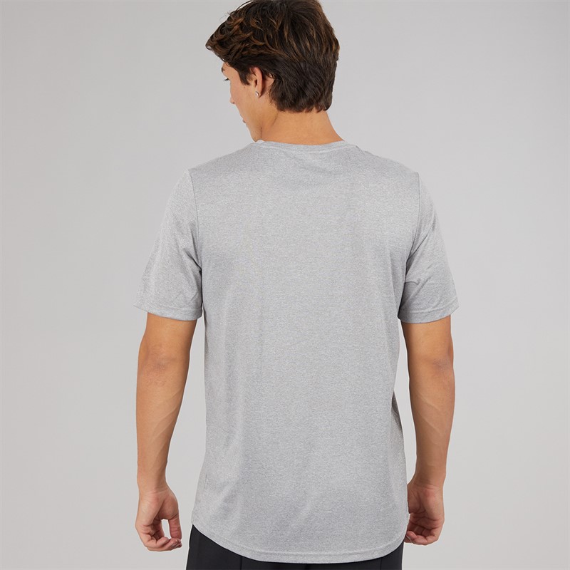 adidas Mens Pregame T-Shirt Medium Grey Heather/Black