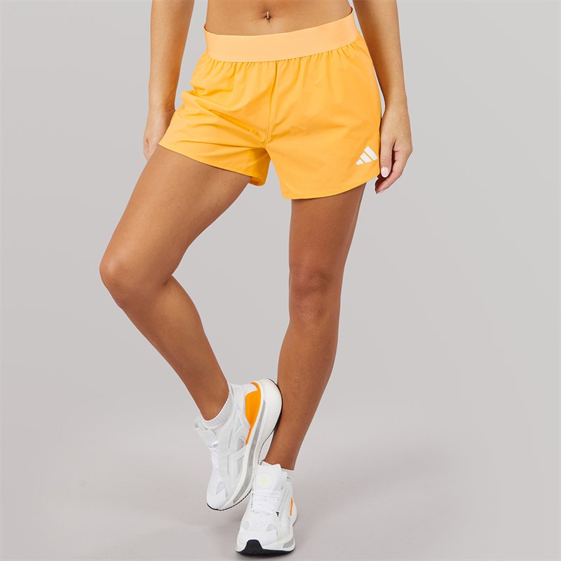 adidas Womens Pacer Workout Flex Woven Shorts Semi Ice Tangerine