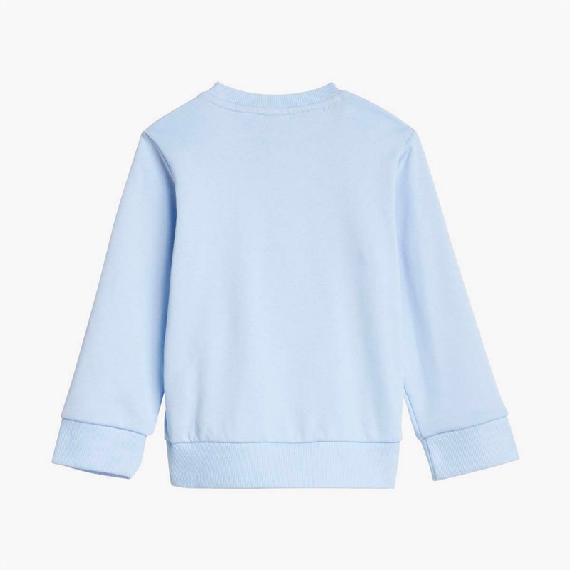 adidas Infant Boys Essentials Sweatshirt And Joggers Set Glow Blue/White