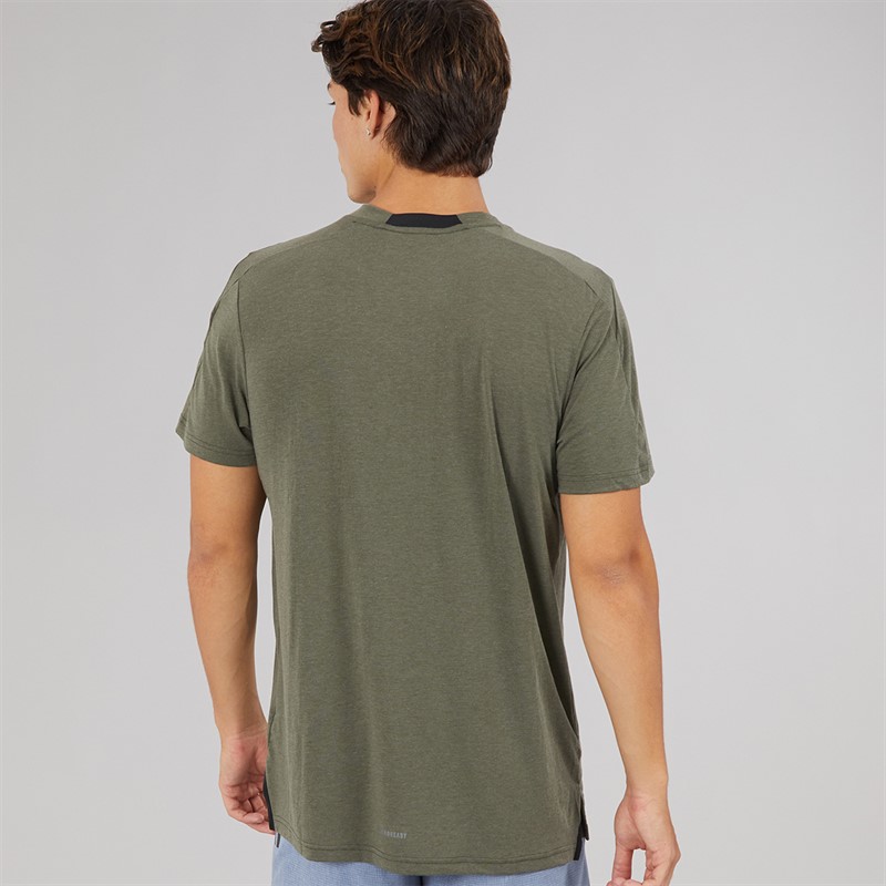 adidas Mens Designed For Training Workout T-Shirt Night Cargo