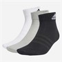 adidas Sportswear Thin And Light Three Pack Ankle Socks Medium Grey Heather/White/Black