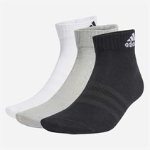adidas Sportswear Thin And Light Three Pack Ankle Socks Medium Grey Heather/White/Black