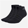 adidas Sportswear Cushioned Three Pack Ankle Socks Black/Grey Six