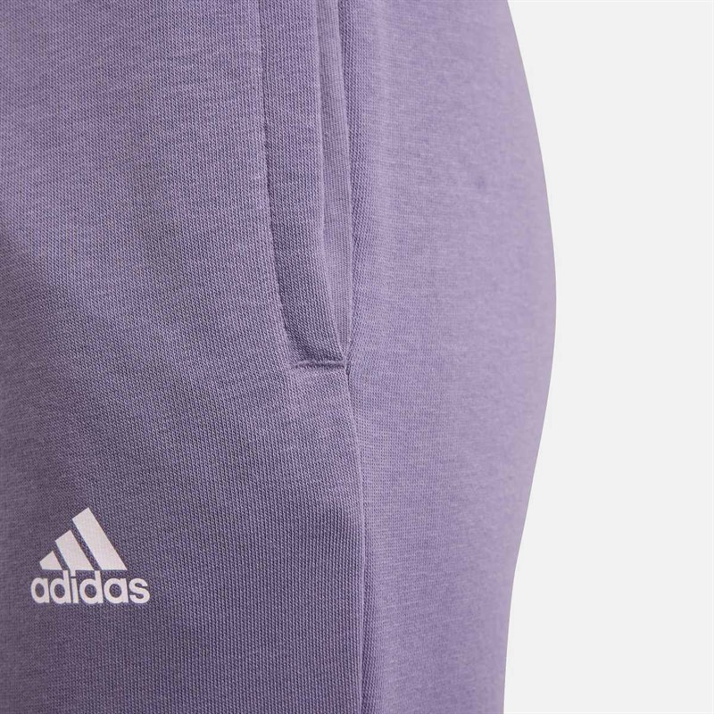 adidas Junior Girls Essentials Linear Logo Joggers Shadow Violet/Clear Pink