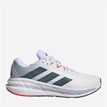 adidas Mens Questar 3 Neutral Running Shoes Cloud White/Core Black/Pure Ruby