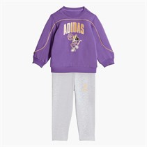 adidas Infant Girls X Disney Minnie Mouse Sweatshirt And Joggers Set Active Purple/Semi Ice Tangerine
