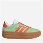 adidas Junior VL Court Bold Trainers Semi Green Spark/Semi Impact Orange/Cloud White