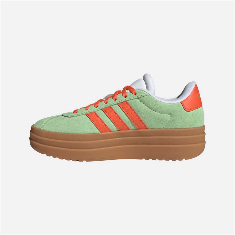 adidas Junior VL Court Bold Trainers Semi Green Spark/Semi Impact Orange/Cloud White