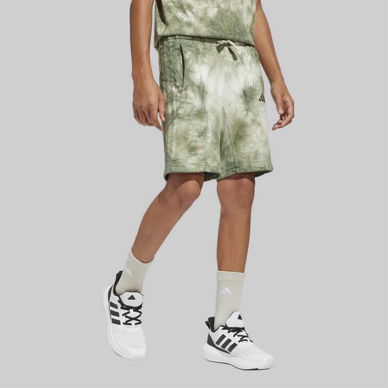 adidas Junior Boys All SZN All Over Print Shorts Olive Strata/Olive Strata