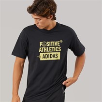 adidas Mens Lounge Verbiage Graphic T-Shirt Black