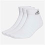 adidas Sportswear Cushioned Three Pack Ankle Socks White/Grey Four