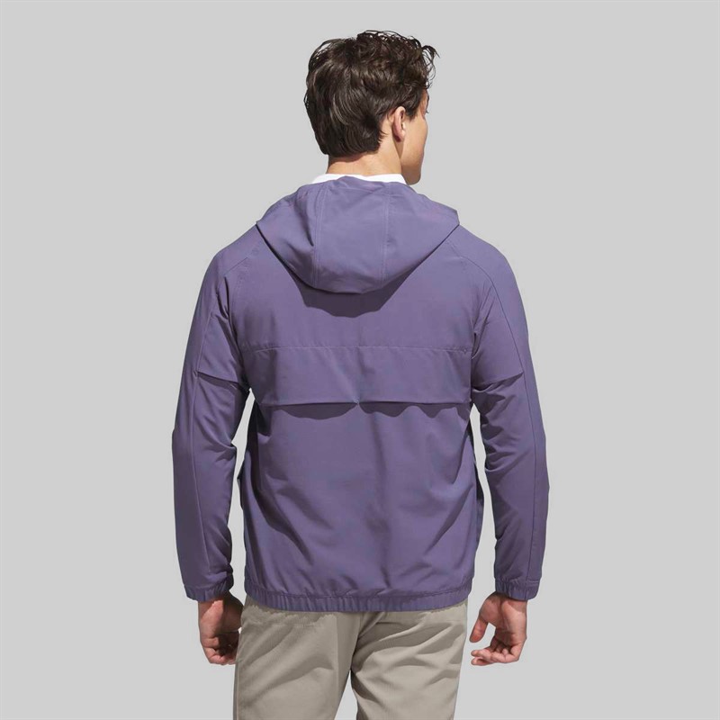 adidas Mens Go To Full Zip Golf Windbreaker Preloved Violet