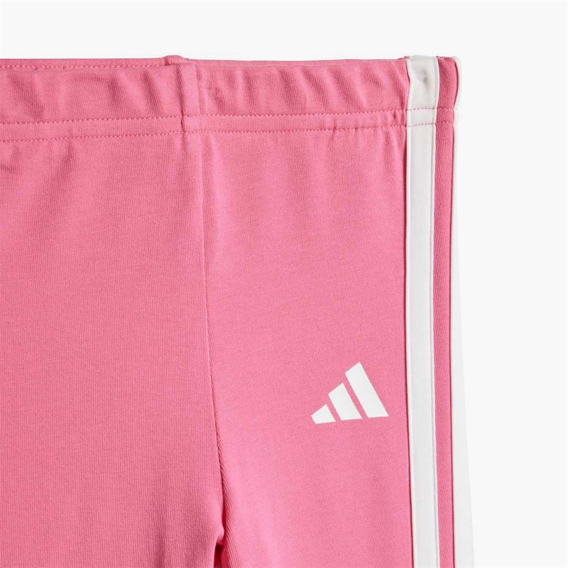 adidas Infant Girls Seasonal Essentials Tiberio 3 Stripes Hoodie And Leggings Set Clear Pink/Pink Fusion/White