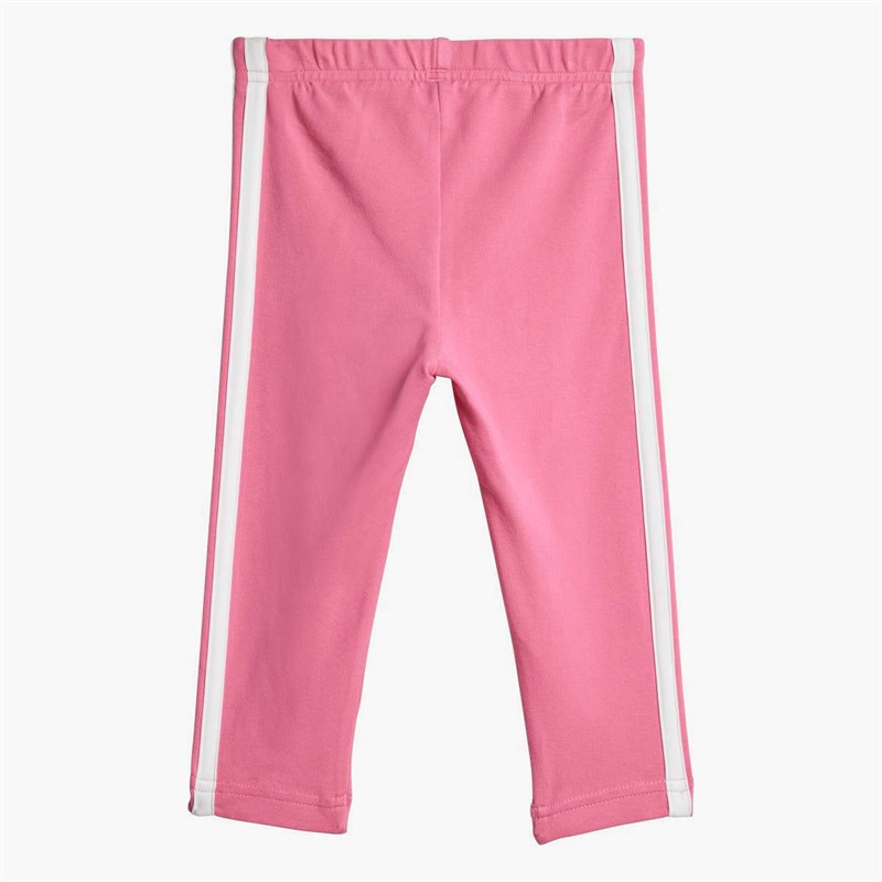 adidas Infant Girls Seasonal Essentials Tiberio 3 Stripes Hoodie And Leggings Set Clear Pink/Pink Fusion/White