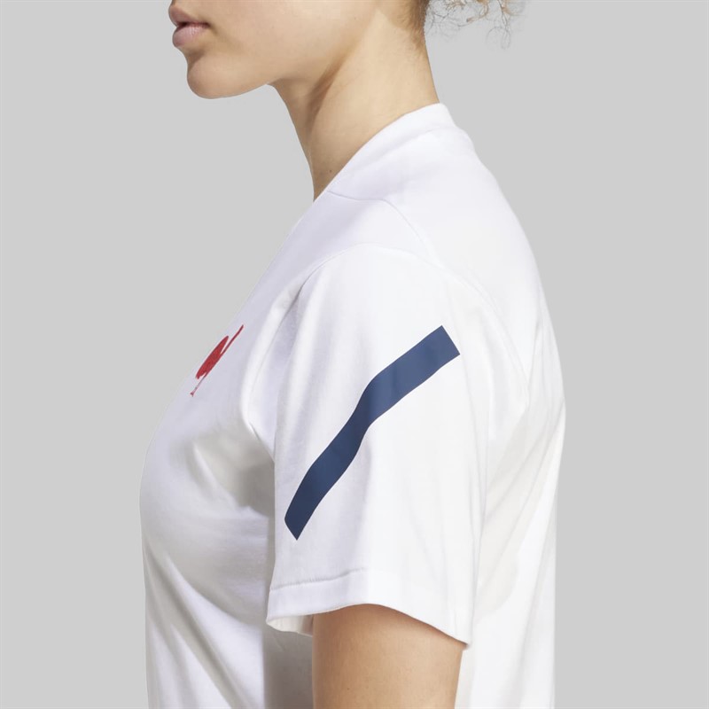 adidas Womens FFR France Rugby Travel T-Shirt White