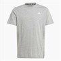 adidas Junior Boys Essentials Small Logo T-Shirt Medium Grey Heather/White