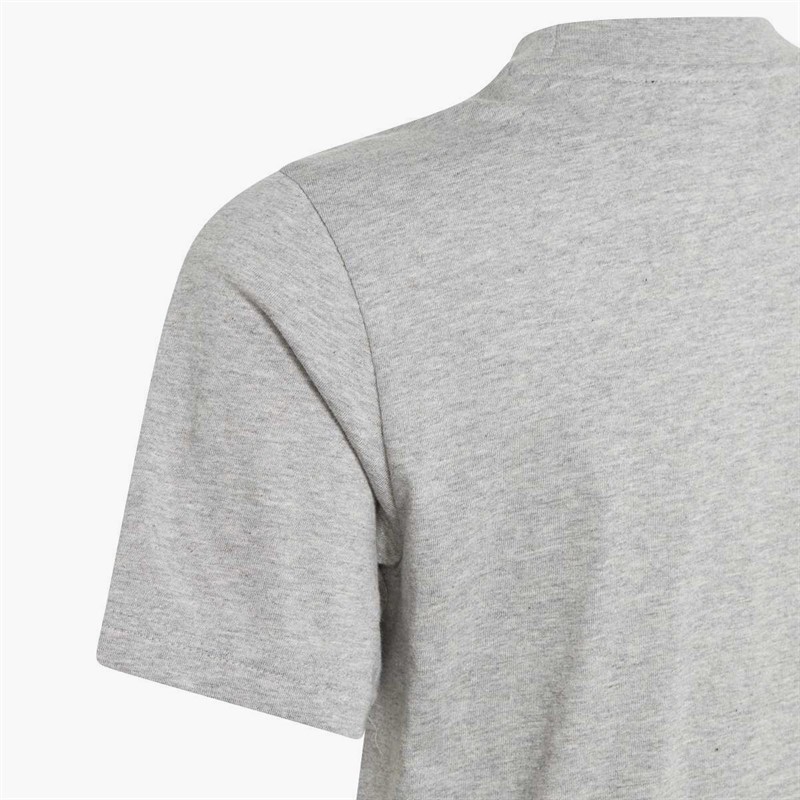 adidas Junior Boys Essentials Small Logo T-Shirt Medium Grey Heather/White