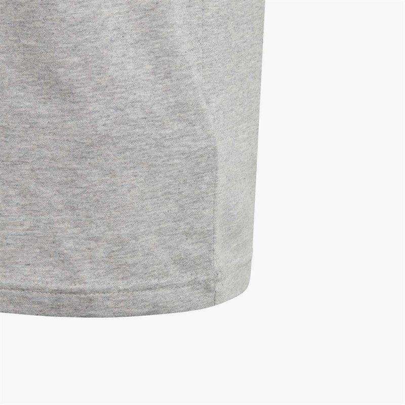adidas Junior Boys Essentials Small Logo T-Shirt Medium Grey Heather/White