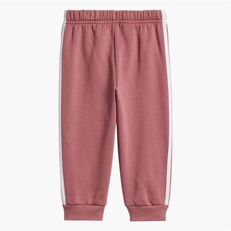 adidas Infant Girls Essentials Full Zip Hoodie And Joggers Set Sandy Pink/White