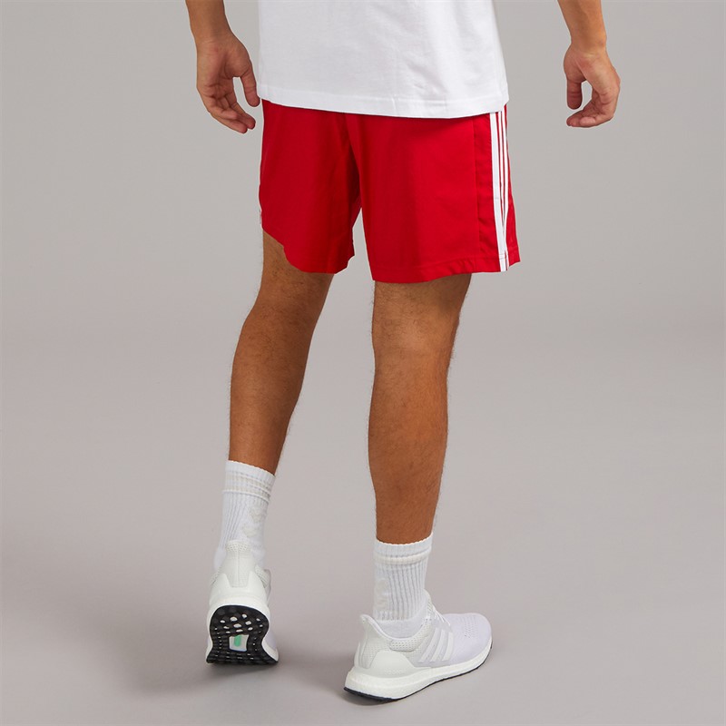 adidas Mens Aeroready Essentials 3-Stripes Chelsea Shorts Better Scarlet/White