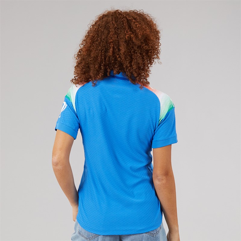 adidas Womens India Cricket Odi One Day International Jersey True Blue