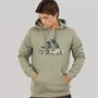adidas Mens Camo Graphic Hoodie Silver Pebble