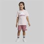 adidas Girls Essentials Logo T-Shirt And Shorts Set Sand Pink