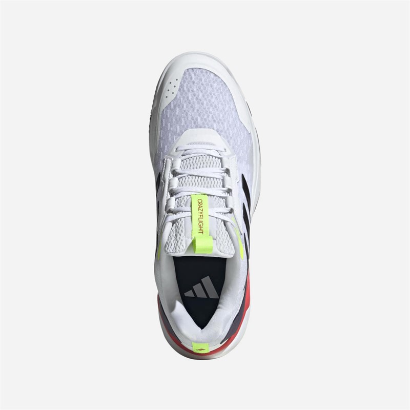 adidas Mens Crazyflight 6 Indoor Court Shoes Cloud White/Aurora Met/Semi Lucid Red