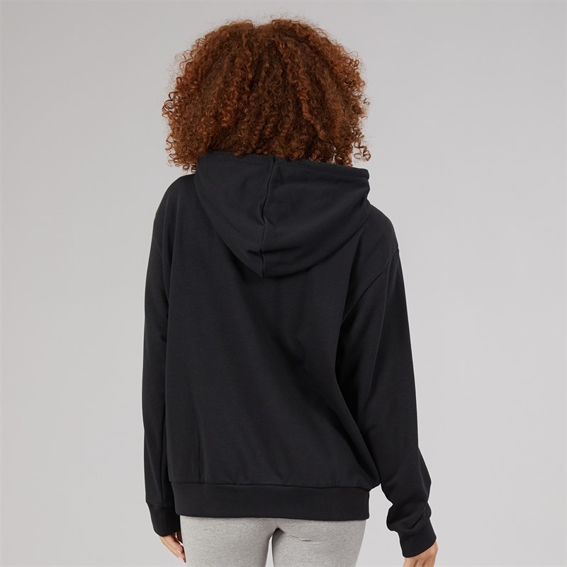 adidas Womens Essentials Colour Pop Full Zip Hoodie Black