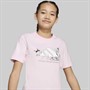 adidas Junior Girls Winter Sports Graphic T-Shirt Clear Pink