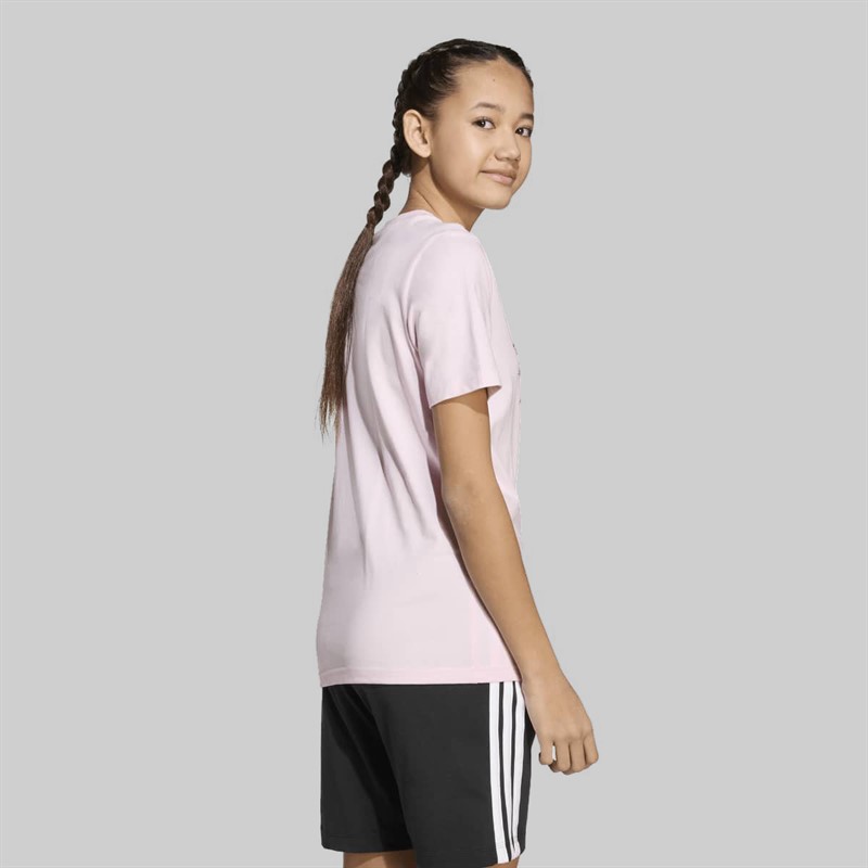 adidas Junior Girls Winter Sports Graphic T-Shirt Clear Pink