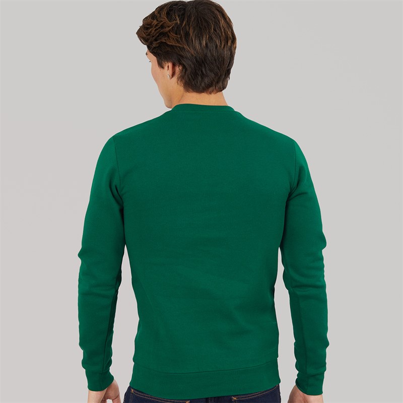adidas Mens Essentials Crew Sweatshirt Collegiate Green