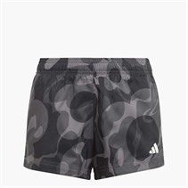 adidas Junior Girls Essentials Aeroready Seasonal Print Shorts Black/Carbon/Grey Six/Grey Five