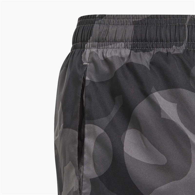 adidas Junior Girls Essentials Aeroready Seasonal Print Shorts Black/Carbon/Grey Six/Grey Five