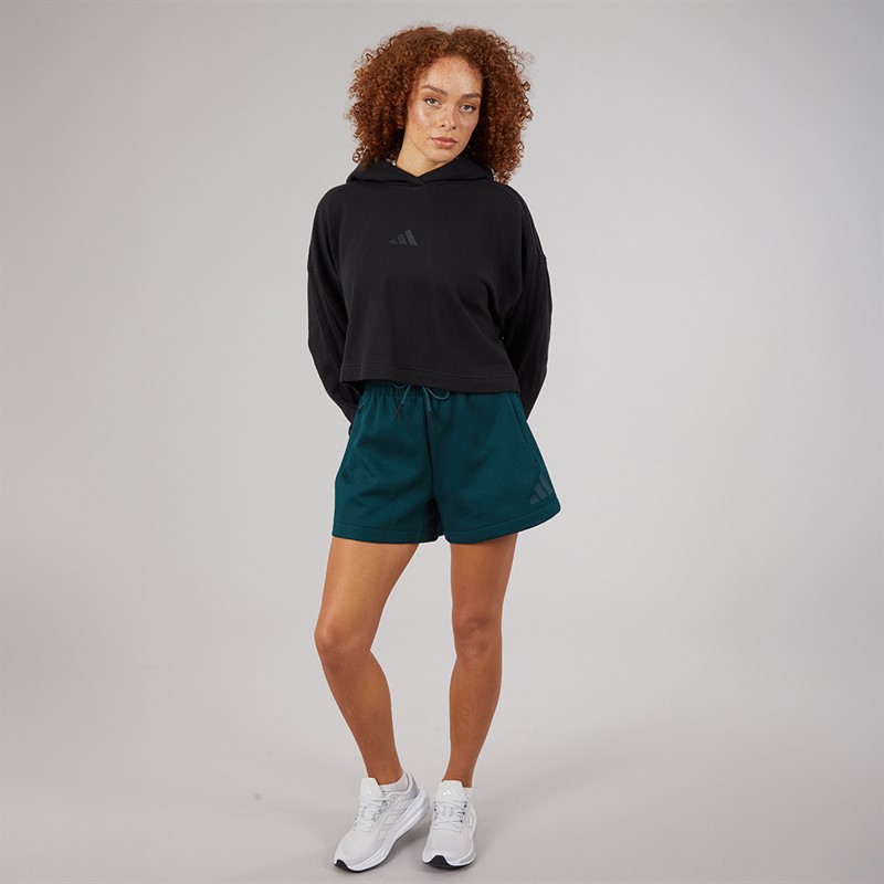 adidas Womens All SZN 3-Stripes Hoodie Black