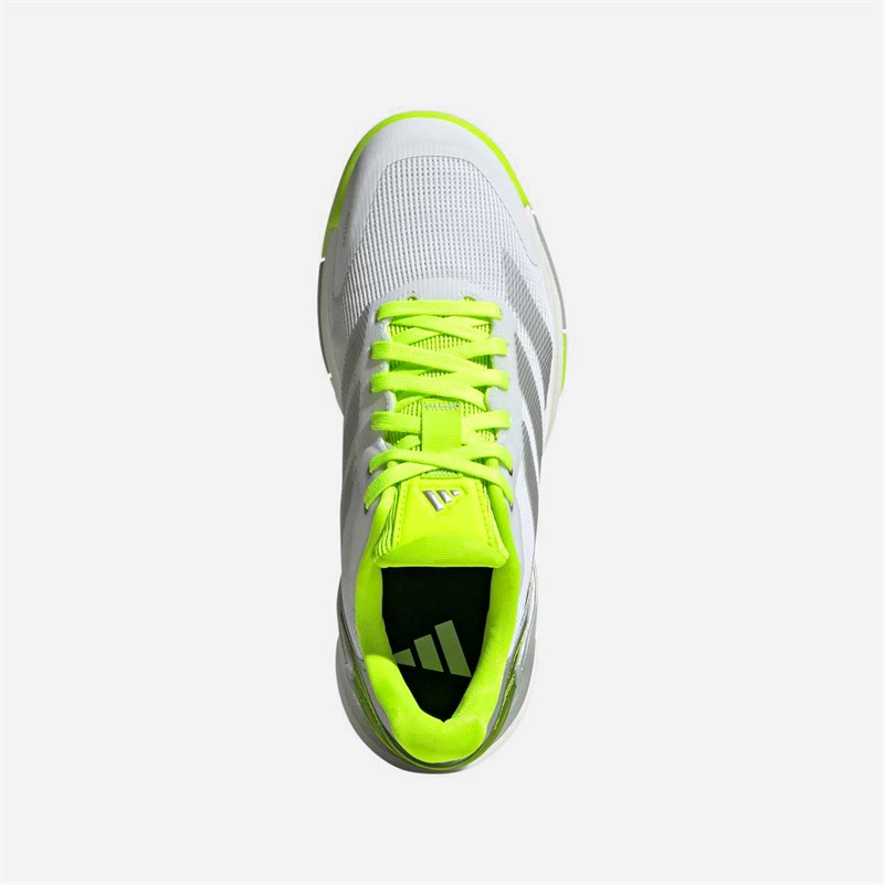 adidas Womens Crazyquick Lightstrike Padel Shoes Lucid Lemon/Wonder Silver/Silver Metallic