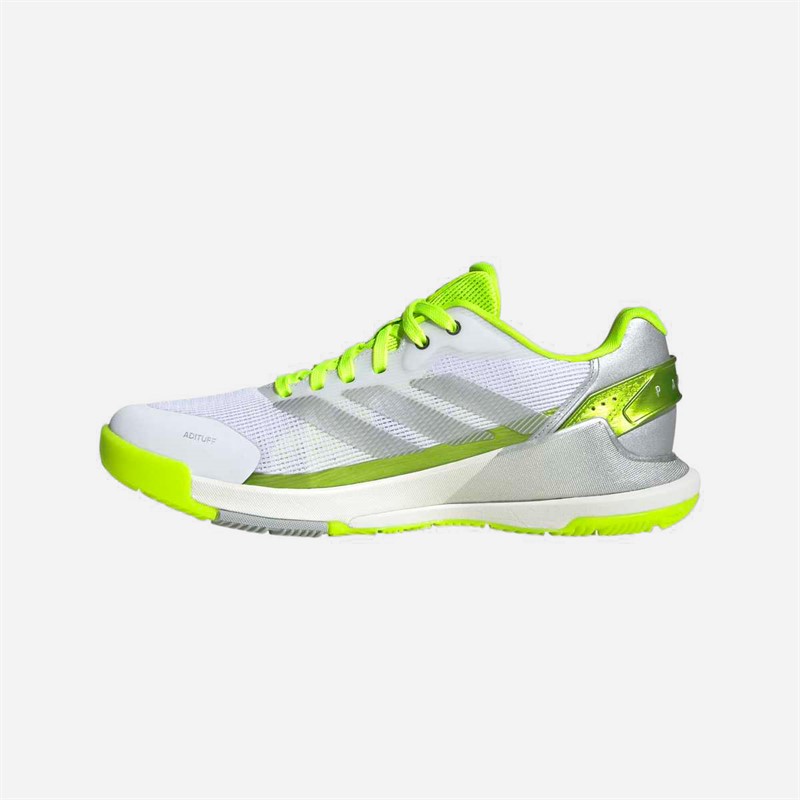 adidas Womens Crazyquick Lightstrike Padel Shoes Lucid Lemon/Wonder Silver/Silver Metallic