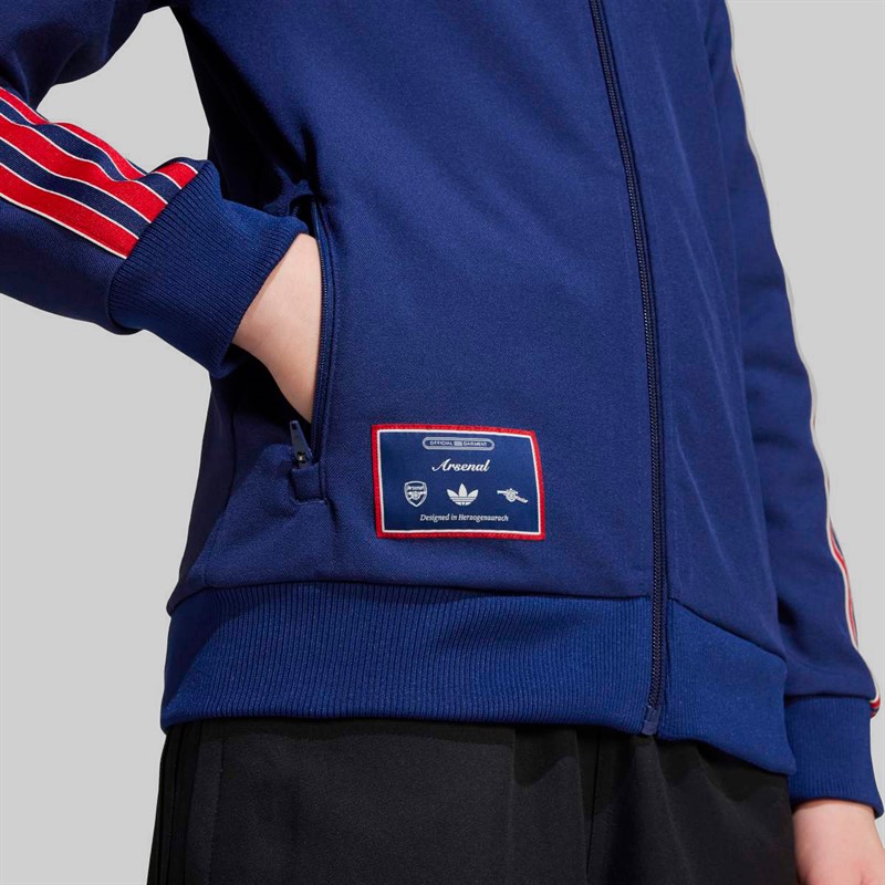 adidas Junior Boys AFC Arsenal FC Terrace Icons Track Top Night Sky
