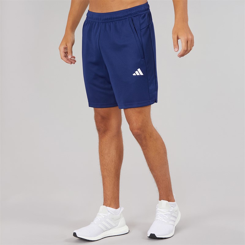 adidas Mens Train Essentials All Set Training Shorts Dark Blue/White