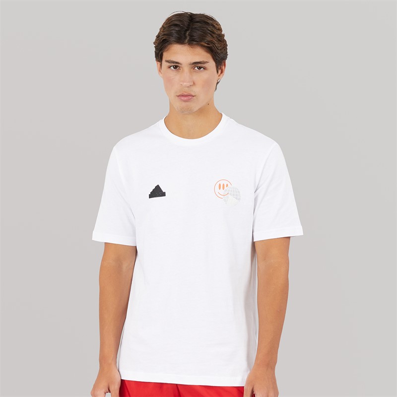 adidas Mens House Of Tiro Summer Graphic T-Shirt White