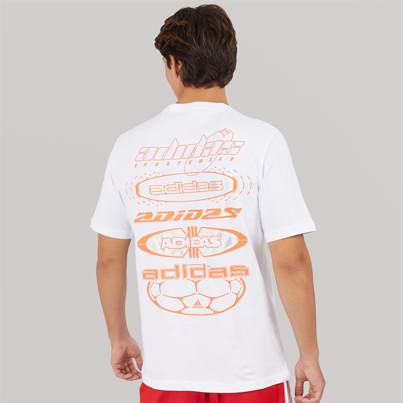 adidas Mens House Of Tiro Summer Graphic T-Shirt White