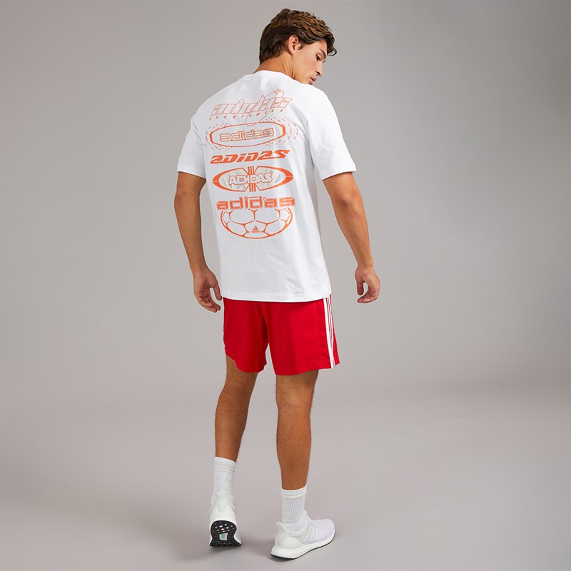 adidas Mens House Of Tiro Summer Graphic T-Shirt White