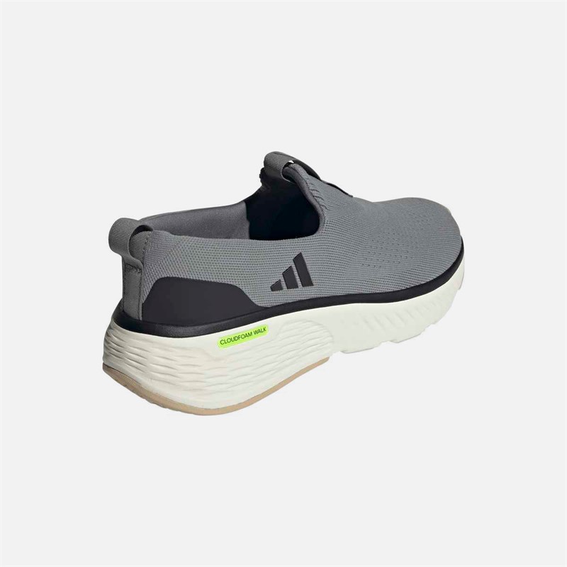 adidas Mens Cloudfoam Go Lounger Slip On Trainers Grey Three/Core Black/Off White
